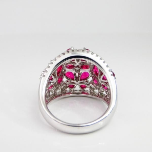 ルビー ダイヤモンドフラワーモチーフリング R 4.08ct D 01.09ct ルビー ダイヤモンドフラワーモチーフリング R 4.08ct D 01.09ct
