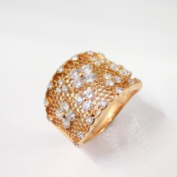 ダイヤモンド ハニカムリング D 1.07ct K18PG ダイヤモンド ハニカムリング D 1.07ct K18PG