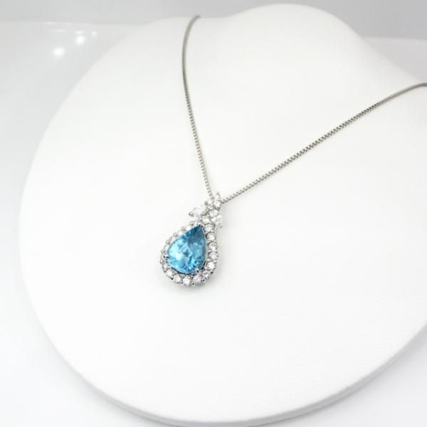 ブルージルコン ダイヤモンドネックレス ZI 2.90ct D 0.53ct ブルージルコン ダイヤモンドネックレス ZI 2.90ct D 0.53ct
