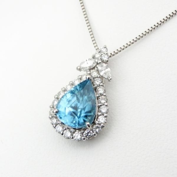 ブルージルコン ダイヤモンドネックレス ZI 2.90ct D 0.53ct ブルージルコン ダイヤモンドネックレス ZI 2.90ct D 0.53ct