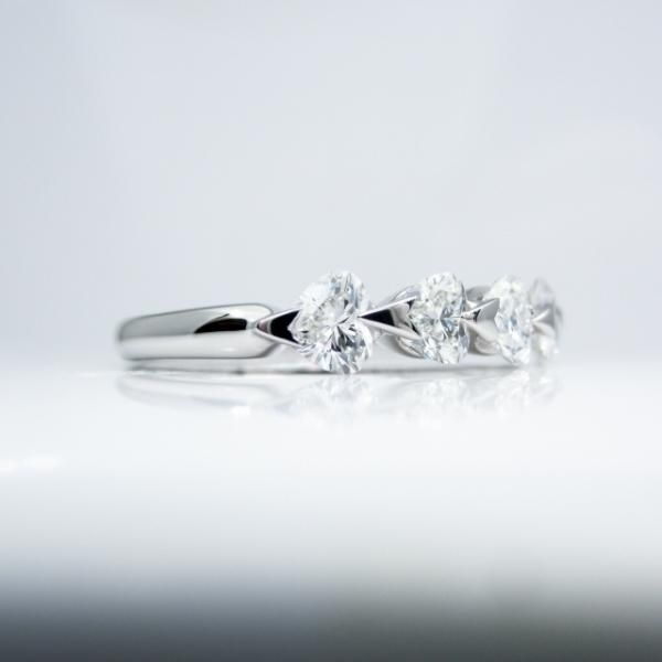 ハートシェイプダイヤモンドハーフエタニティリング D 0.938ct ハートシェイプダイヤモンドハーフエタニティリング D 0.938ct