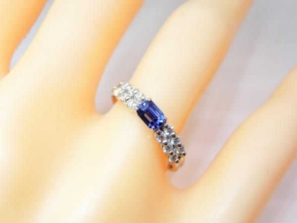 ベニトアイト ダイヤモンドリング BI 0.304ct D 0.19ct Pt950 日独宝石 ...