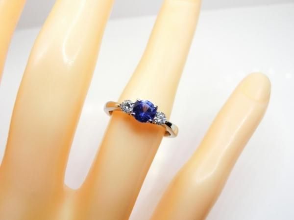 タンザナイト ダイヤモンドリング TA 0.47ct D 0.20ct Pt950