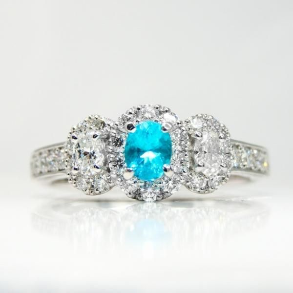 ブラジル産パライバトルマリン ダイヤモンドリング PA 0.184ct D ブラジル産パライバトルマリン ダイヤモンドリング PA 0.184ct D