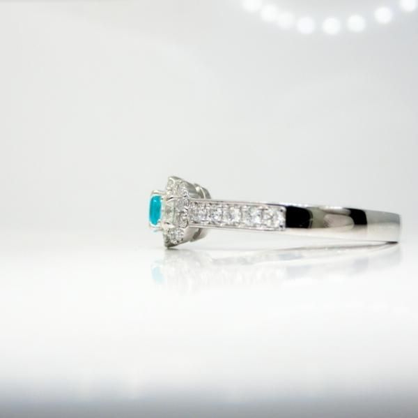 ブラジル産パライバトルマリン ダイヤモンドリング PA 0.184ct D