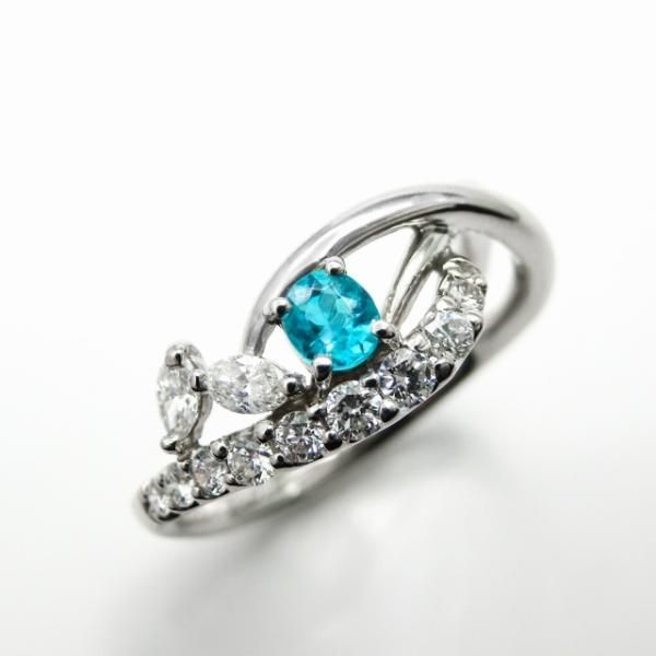 ブラジル産パライバトルマリン ダイヤモンドリング PA 0.167ct D ブラジル産パライバトルマリン ダイヤモンドリング PA 0.167ct D