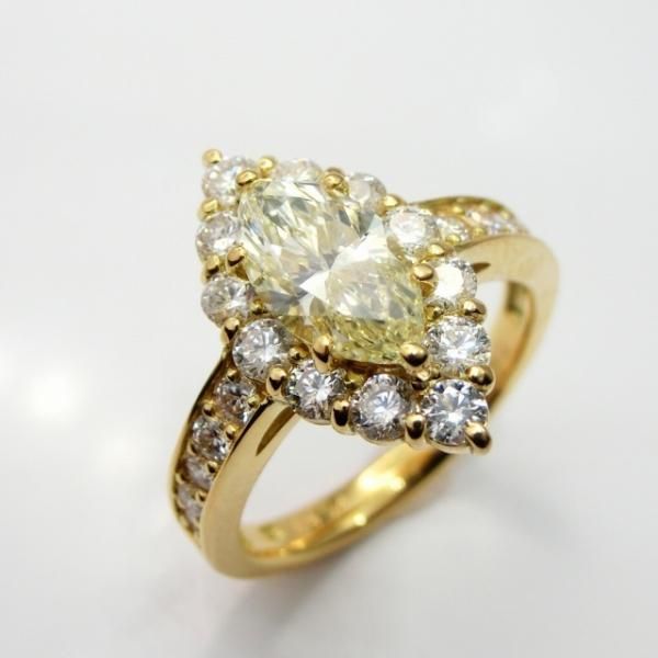 マーキスダイヤモンドリング D 1.054ct VLY-SI1 0.80ct K18YG