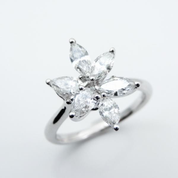 マーキス ペアシェイプダイヤモンドリング D 0.66ct 0.42ct マーキス ペアシェイプダイヤモンドリング D 0.66ct 0.42ct