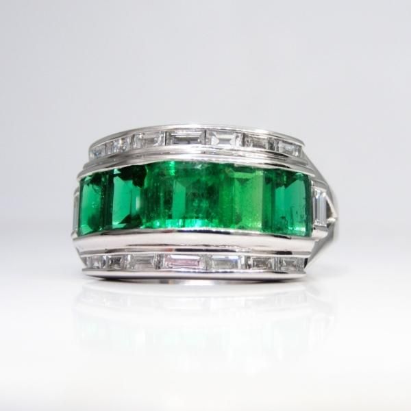 エメラルド バゲットカットダイヤモンドリング EM 1.80ct D 0.74 エメラルド バゲットカットダイヤモンドリング EM 1.80ct D 0.74