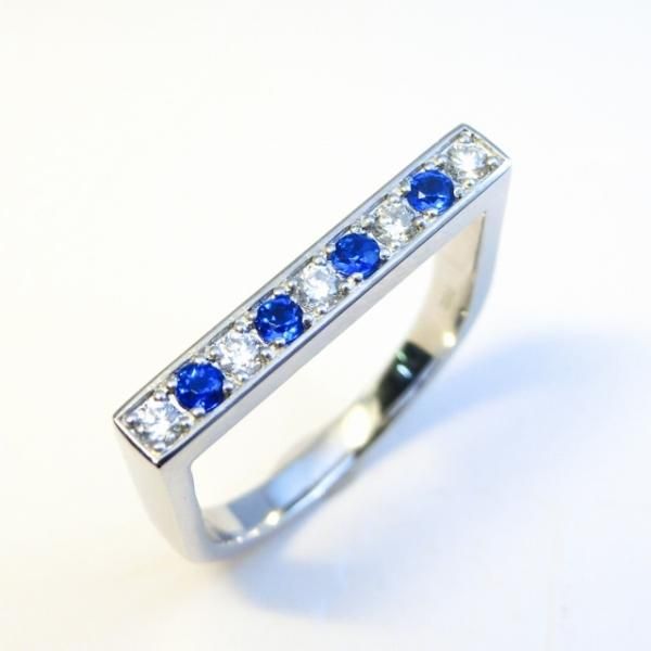 アウイナイトダイヤモンドリング HA 0.18ct 0.14ct Pt950 日独