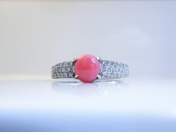 コンクパール パヴェダイヤモンドリング CP 1.32ct D 0.41ct Pt900 コンクパール パヴェダイヤモンドリング CP 1.32ct D 0.41ct Pt900