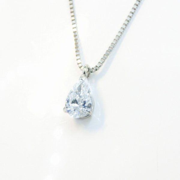 PTダイヤモンドペアシェイプネックレス　1.028ct鑑定書付 PTダイヤモンドペアシェイプネックレス 1.028ct鑑定書付 - メルカリ
