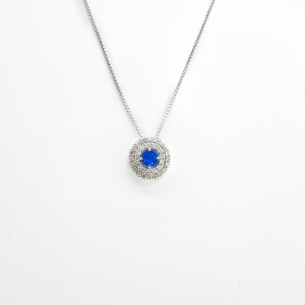 アウイナイト ダイヤモンドネックレス HA 0.08ct D 0.12ct 45cm Pt900