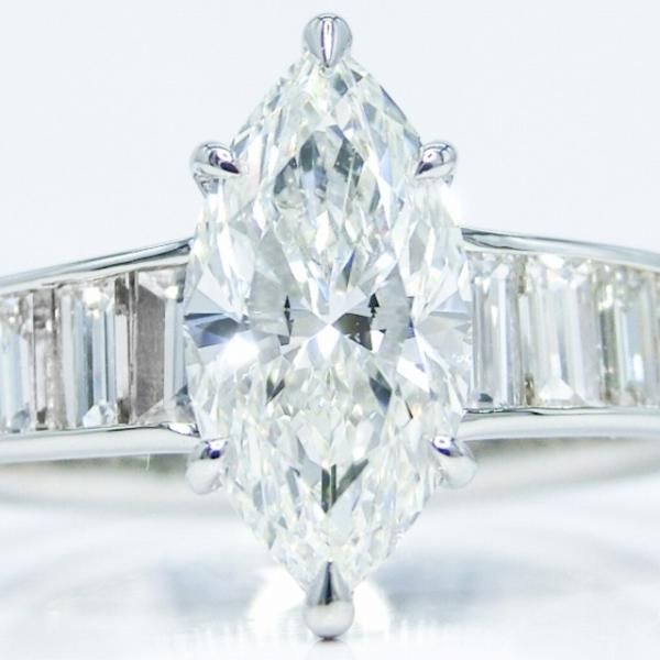 マーキスダイヤモンドリング D 1.40ct H-VS1 0.71ct Pt900 中央 マーキスダイヤモンドリング D 1.40ct H-VS1 0.71ct Pt900 中央