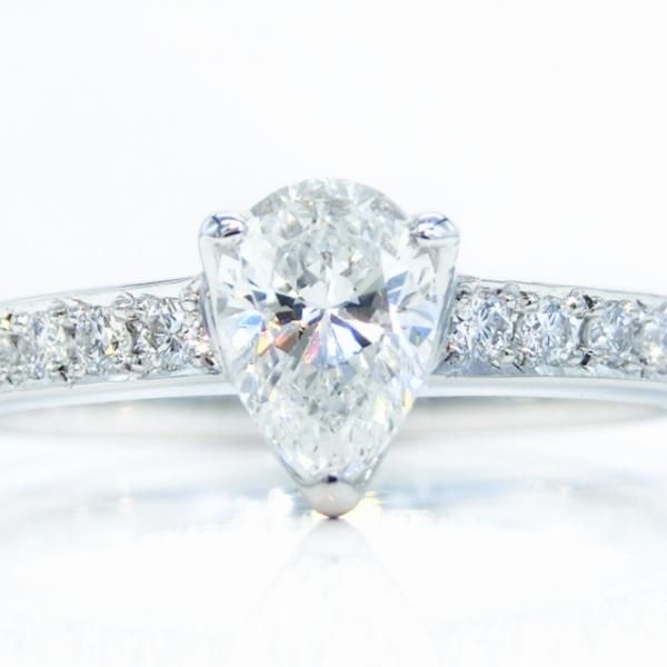 ペアシェイプダイヤモンドリング D 0.514ct F-SI2 0.12ct Pt900 ペアシェイプダイヤモンドリング D 0.514ct F-SI2 0.12ct Pt900