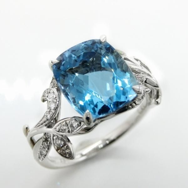 サンタマリアアクアマリン ダイヤモンドリング AQ 3.58ct D 0.20 サンタマリアアクアマリン ダイヤモンドリング AQ 3.58ct D 0.20