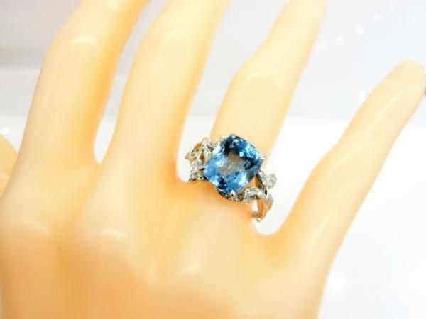 サンタマリアアクアマリン ダイヤモンドリング AQ 3.58ct D 0.20 サンタマリアアクアマリン ダイヤモンドリング AQ 3.58ct D 0.20
