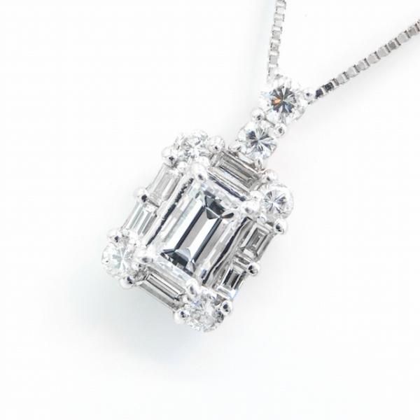 バゲットカットダイヤモンドネックレス D 0.244ct D-VS2 0.28ct 45cm