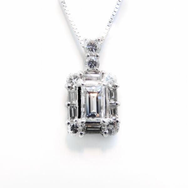 バゲットカットダイヤモンドネックレス D 0.244ct D-VS2 0.28ct 45cm