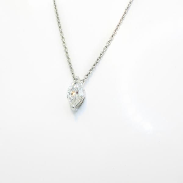 Pt マーキス ダイヤモンド ペンダントネックレス 0.158ct D0.40ctレディース