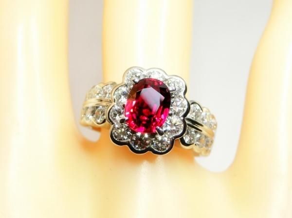 美品 ディオール ルビー0.28ct / ダイヤ0.14ct Pt900 リング 指輪 13号 アクセサリー ジュエリー 0154Dior レディース