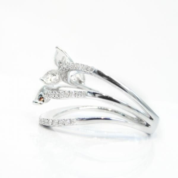 マーキスカットダイヤモンドリング D 0.60ct 0.37ct K18WG