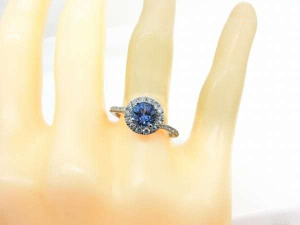 <br>【鑑定会】K18WGアクアマリンダイヤリング1.35/D0.75ct/#13/リング/Aランク/59