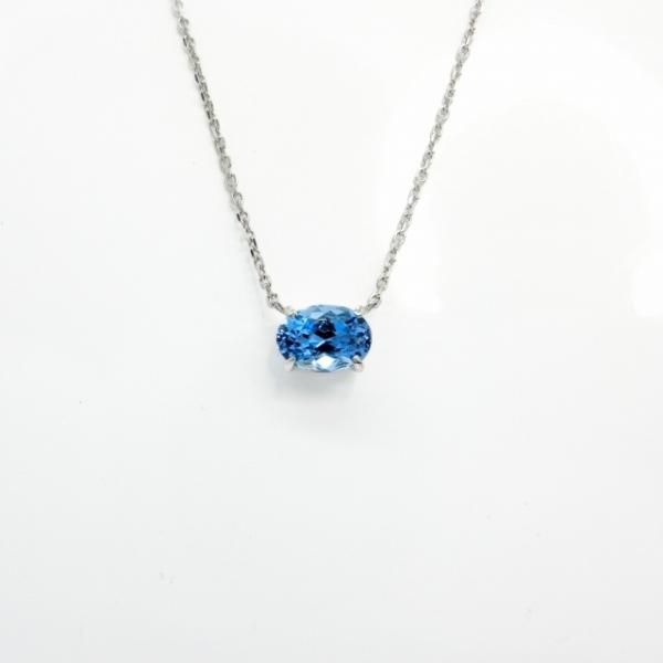 サンタマリアアクアマリンネックレス AQ 0.817ct 40cm Pt950 サンタマリアアクアマリンネックレス AQ 0.817ct 40cm Pt950