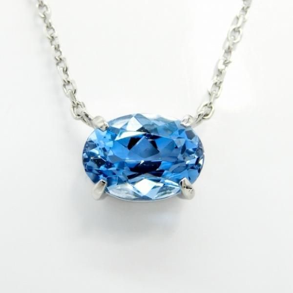 サンタマリアアクアマリンネックレス AQ 0.817ct 40cm Pt950