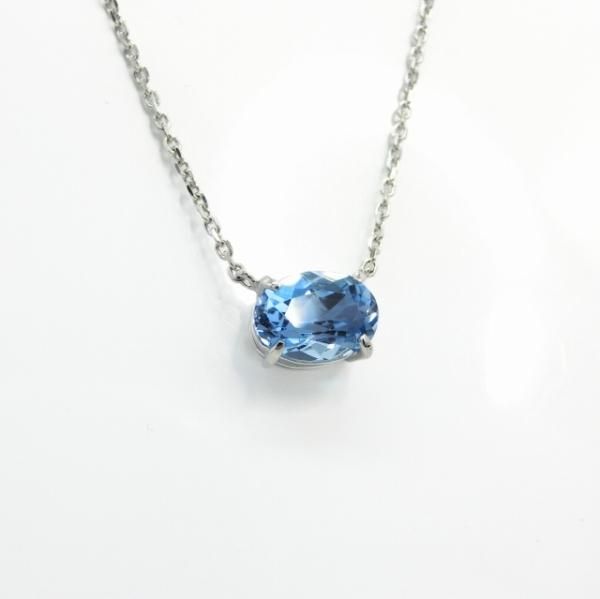 サンタマリアアクアマリンネックレス AQ 0.817ct 40cm Pt950