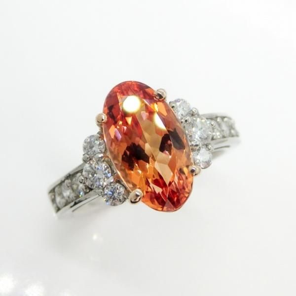 インペリアルトパーズ ダイヤモンドリング ITZ 3.59ct D 0.44ct インペリアルトパーズ ダイヤモンドリング ITZ 3.59ct D 0.44ct