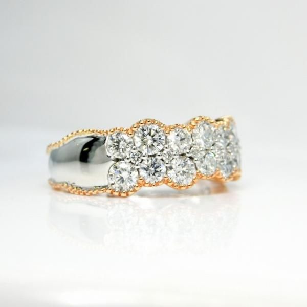 ダイヤモンドリング D 1.43ct K18WG/PG GGSJ鑑別書付BOUTIQUE LINE