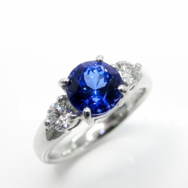 タンザナイト ダイヤモンドリング TA 1.402ct D 0.31ct Pt950 日独宝石研究所鑑別書付 BOUTIQUE LINE