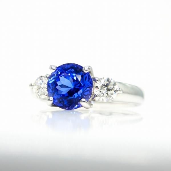 タンザナイト ダイヤモンドリング TA 1.402ct D 0.31ct Pt950 日独宝石研究所鑑別書付 BOUTIQUE LINE