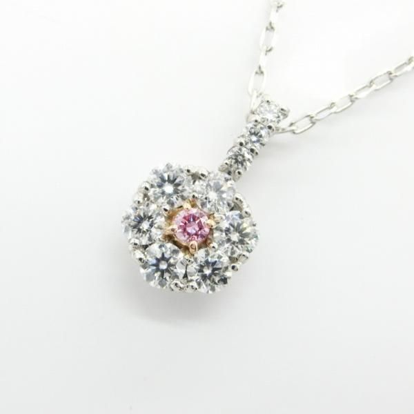 ピンクダイヤモンドネックレス0.133ct　FLPP　PT950/850/K18