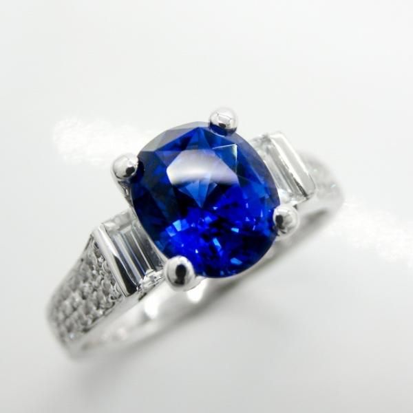 サファイア ダイヤモンドリング SA 1.85ct D 0.50ct K18WG 日独宝石研究所鑑別書付 BOUTIQUE LINE