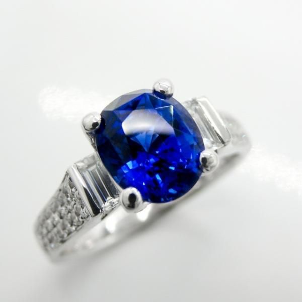 6/美品 K18 サファイア1.75ct ダイヤ デザイン リング 指輪 6/美品 K18 サファイア1.75ct ダイヤ デザイン リング 指輪