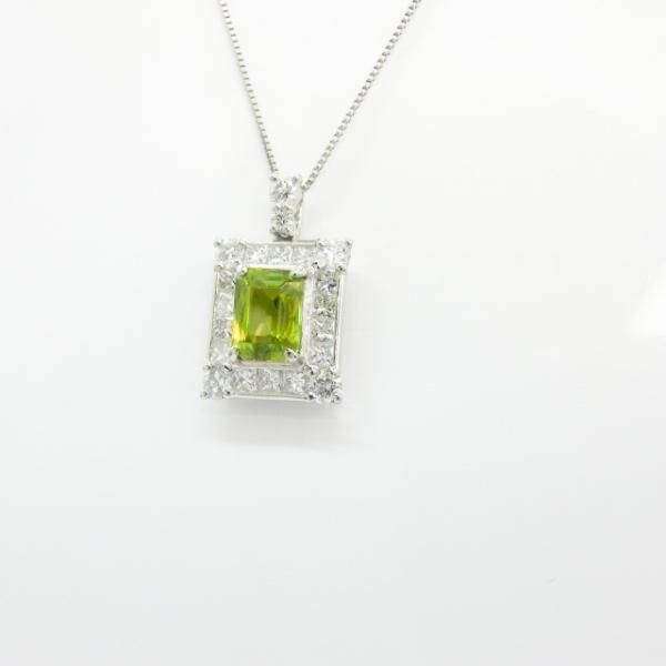 スフェーン プリンセスカットダイヤモンドネックレス SH 1.21ct D 0.83ct 45cm Pt900 JGGC鑑別書付 スフェーン プリンセスカットダイヤモンドネックレス SH 1.21ct D 0.83ct 45cm Pt900 JGGC鑑別書付