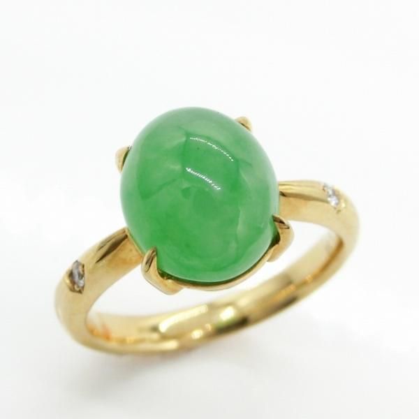 ひすい ダイヤモンドリング JD 5.51ct D 0.03ct Pt900 JGGC鑑別書付 ひすい ダイヤモンドリング JD 5.51ct D 0.03ct Pt900 JGGC鑑別書付
