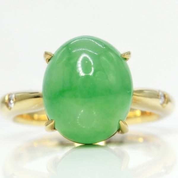 ひすい ダイヤモンドリング JD 5.51ct D 0.03ct Pt900 JGGC鑑別書付 ひすい ダイヤモンドリング JD 5.51ct D 0.03ct Pt900 JGGC鑑別書付