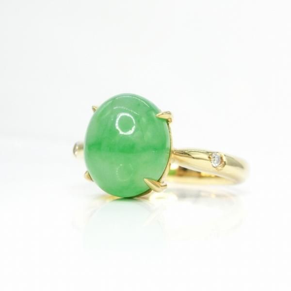ひすい ダイヤモンドリング JD 5.51ct D 0.03ct Pt900 JGGC鑑別書付 ひすい ダイヤモンドリング JD 5.51ct D 0.03ct Pt900 JGGC鑑別書付