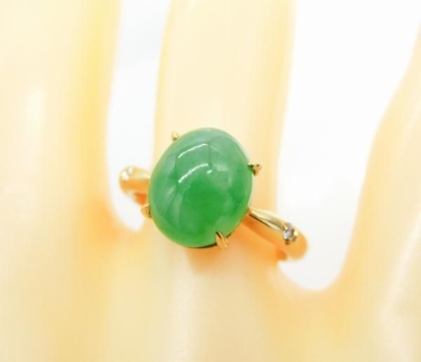 ひすい ダイヤモンドリング JD 5.51ct D 0.03ct Pt900 JGGC鑑別書付 ひすい ダイヤモンドリング JD 5.51ct D 0.03ct Pt900 JGGC鑑別書付