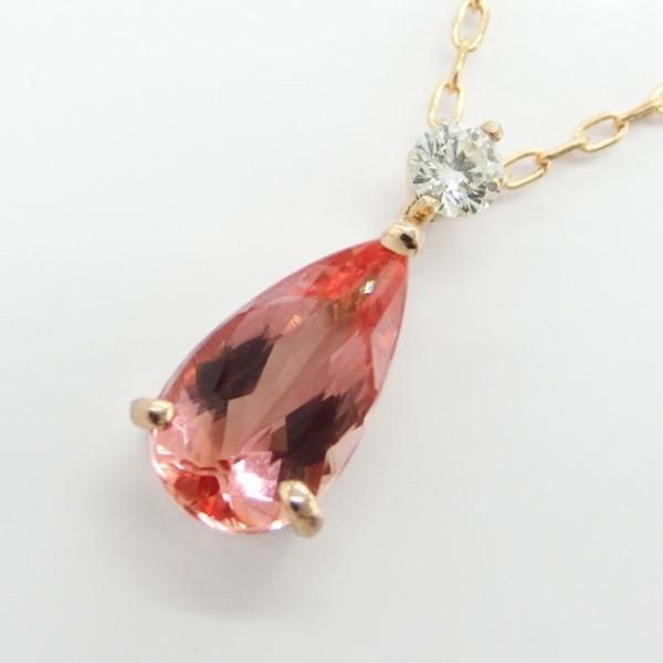 インペリアルトパーズ ダイヤモンドネックレス ITZ 1.10ct D 0.07ct 