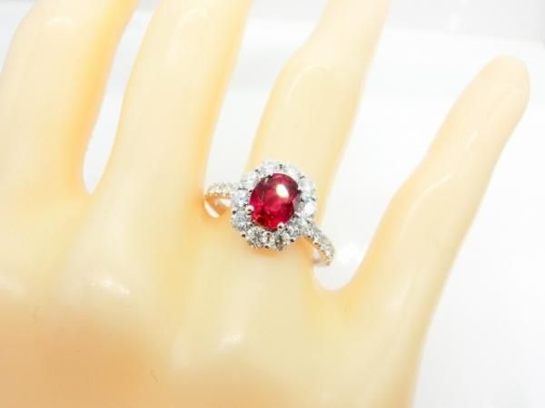 ミャンマー産非加熱ルビー ダイヤモンドリング R 1.29ct D 1.00 ミャンマー産非加熱ルビー ダイヤモンドリング R 1.29ct D 1.00