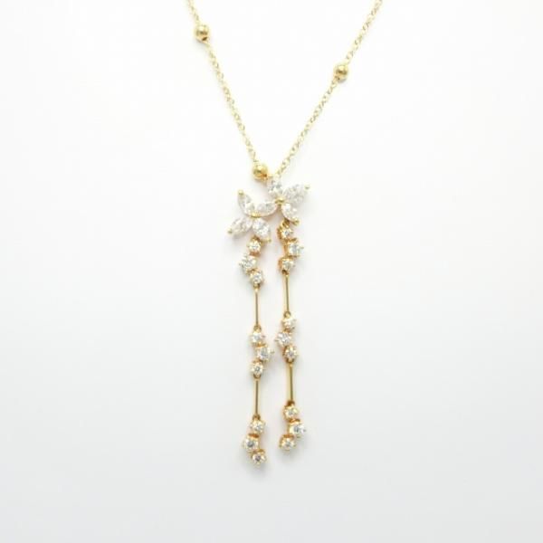 マーキスダイヤモンドネックレス D 1.03ct 45cm K18YG C-LINE マーキスダイヤモンドネックレス D 1.03ct 45cm K18YG C-LINE