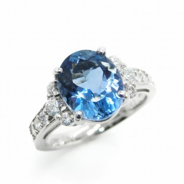 サンタマリアアクアマリン ダイヤモンドリング AQ 2.16ct D 0.43