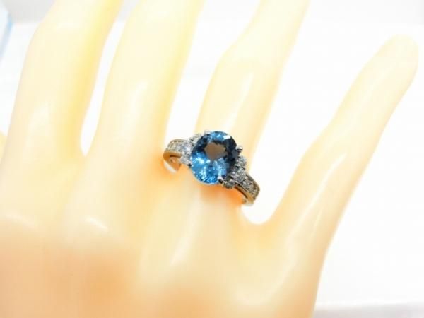 サンタマリアアクアマリン ダイヤモンドリング AQ 2.16ct D 0.43ct