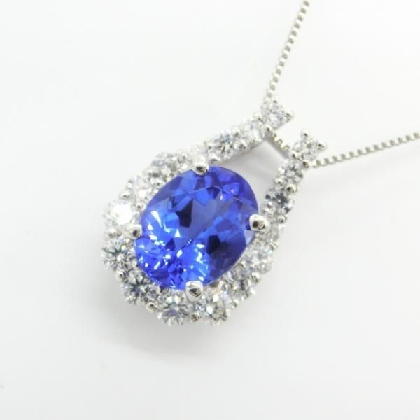 タンザナイト ダイヤモンドネックレス TA 1.77ct D 0.59ct 45cm Pt900 