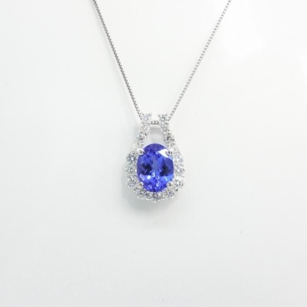 タンザナイト ダイヤモンドネックレス TA 1.77ct D 0.59ct 45cm Pt900 日独宝石研究所鑑別書付 タンザナイト ダイヤモンドネックレス TA 1.77ct D 0.59ct 45cm Pt900 日独宝石研究所鑑別書付