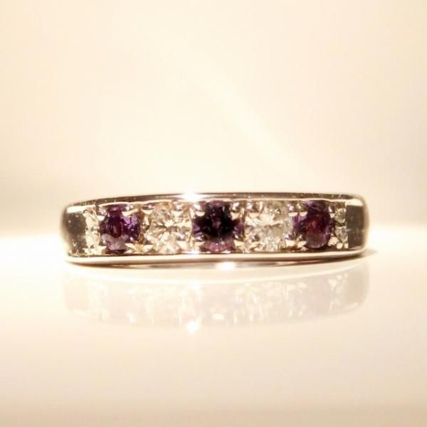ブラジル産アレキサンドライト ダイヤモンドリング AX 0.25ct D ブラジル産アレキサンドライト ダイヤモンドリング AX 0.25ct D